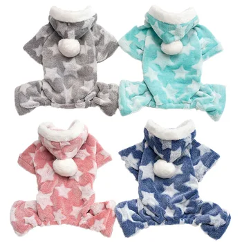 

Fleece Pet Clothes Flannel Fabric Dog Coat Autumn Winter Hoodies Warm Clothes Cat Small Dog Chihuahua Coat Ropa Perro