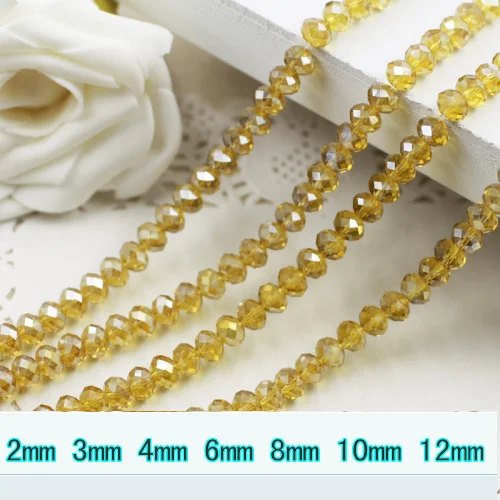

5040 AAA Top Quality Jonquil AB Color Loose Crystal Glass Rondelle beads.2mm 3mm 4mm,6mm,8mm 10mm,12mm Free Shipping!