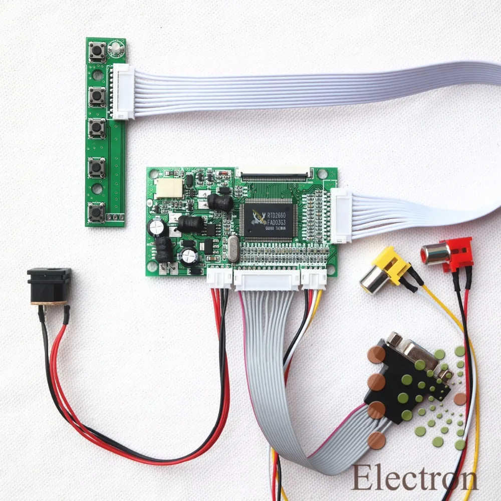 

VGA 2AV+Reversing driver board work for 8nch 800x600 50pin AT050TN52 EJ080NA-05A EJ080NA-05B LCD panel
