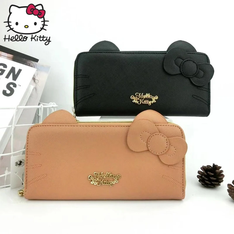 Hello kitty 2019 женские кошельки из искусственной кожи Длинный дизайнерский клатч с