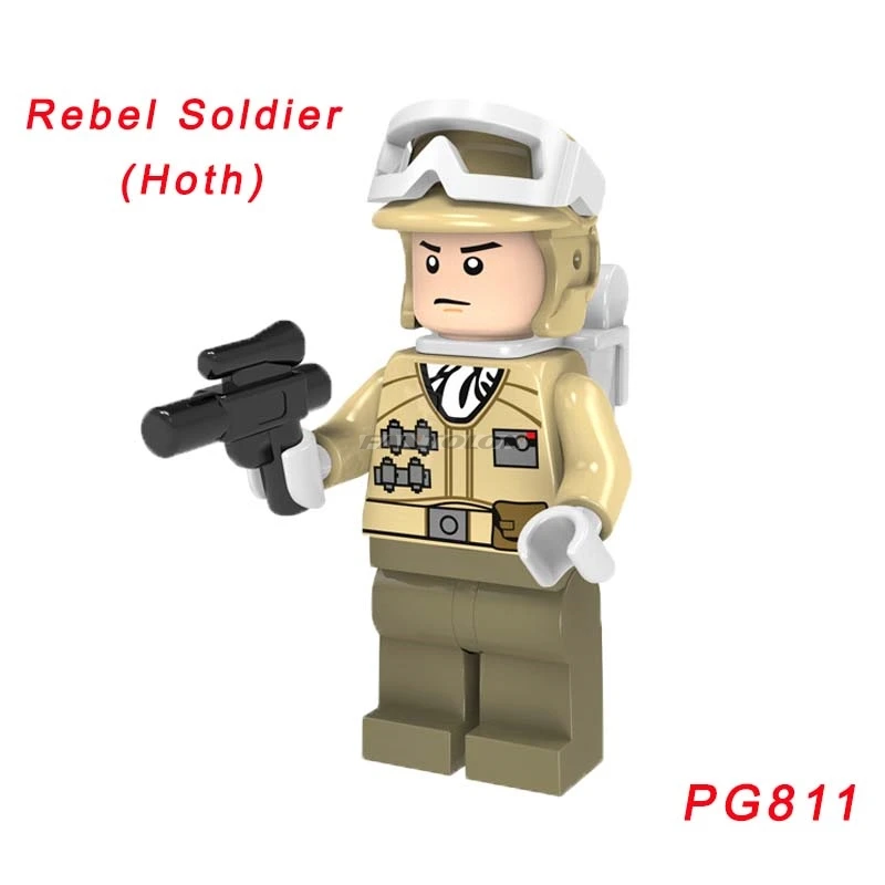 

Rebel Soldier(Hoth, Redesigned) Figure Star Wars Rey Max Rebo Han Solo Legoingly Building Block Super Heroes Gift Pg811