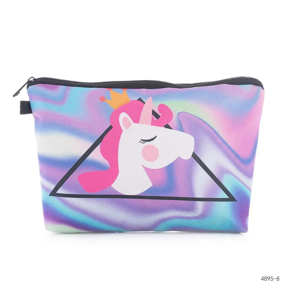 

Miyahouse Unicorn Printed Women Toiletries Organizer High Quality Female Cosmetic Bag With Cheap Price Lady Make Up Pouch