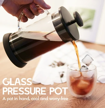 

Stainless French Press Pot Coffee Maker Coffee Plunger Glass Tea Maker Coffee Press Pots 1000ml For Free 3 Dolce Gusto Valentine