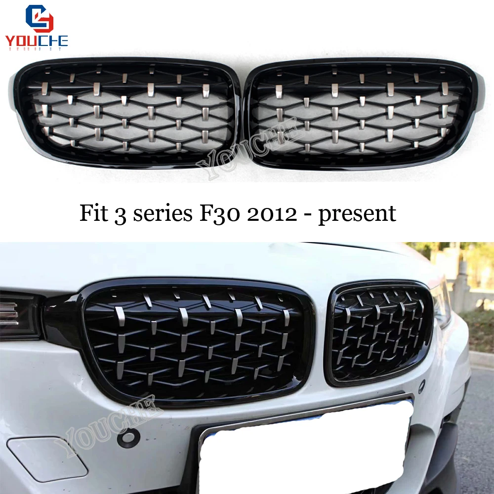 

F30 Diamond Style Front Kidney Grille For BMW 3 Series F30 2012 - 2019 Car Styling Front Bumper Grill Mesh 320i 325i 328i 335i