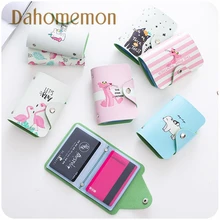 Свежий мультфильм животных из искусственной кожи Обложка для паспорта сумки путешествия многофункциональный Женский держатель кредитной карты Чехол Органайзер для хранения