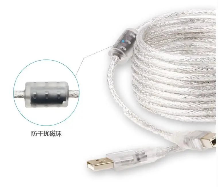 U415 USB посеребренный двойной круговой USB2.0 кабель высокоскоростной DAC линия передачи 1,5 м