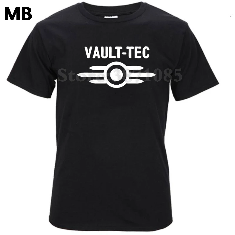 Vault Tec logo Gaming Video Game Fallout 2 3 4 Tees Tops T Shirts Men classic Casual Apparel ...