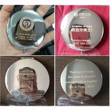 

100pcs wedding gifts bridesmaid gift coloful Women Makeup Mirror personalized free with you text and design baby shower favors