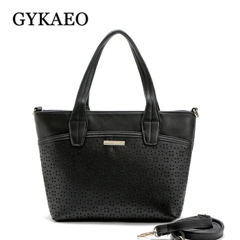 

GYKAEO 2020 Winter Cheap Women Leather Handbags Ladies Portable Casual Hollow Out Tote Bags for Women Messenger Bag Sac A Main