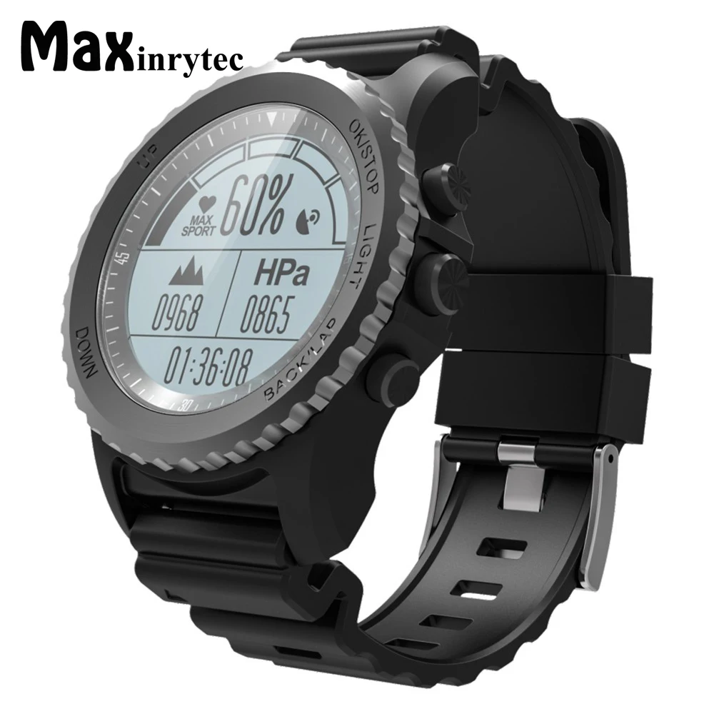 Maxinrytec S68 GPS Смарт часы IP68 Водонепроницаемые с пульсометром и термометром