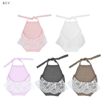 

Baby Lace Backless Halter Romper Newborn Photography Props Princess Girl Clothes