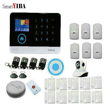 SmartYIBA WiFi 3G RFID Wireless Smart Home Security Alarm System APP Control Door Magnetic Sensor Camera Surveillance Alarm