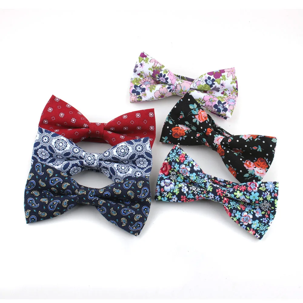 Мужской галстук-бабочка с цветочным принтом в европейском и американском стиле, галстук-бабочка, мужской галстук-бабочка, Модный