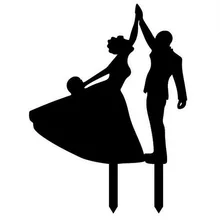 100 шт/партия креативный танцевальный парный дизайн Свадебный торт вставленная карта свадебный торт Топпер украшения для торта для вечеринки