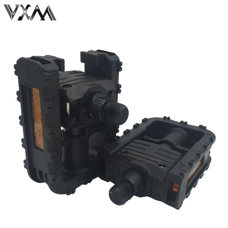 

VXM MTB Bicycle Folding Pedals Universal Plastic Non-slip Black Folded Bike Pedals For Mountain/Road Bike Cycling Bicycle Parts