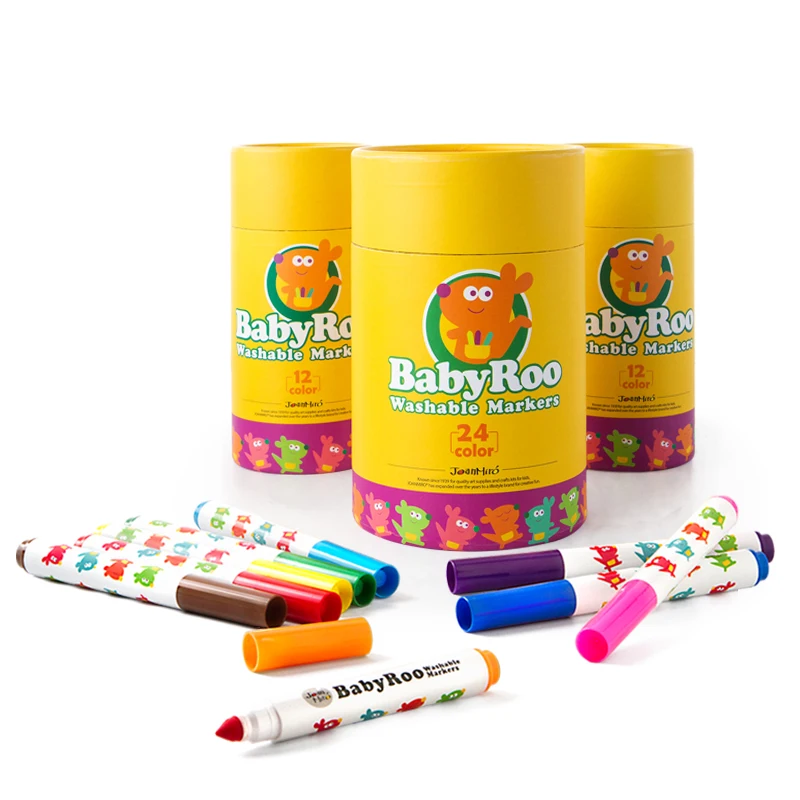 12/24 colors Children's special art markers Non toxic and easy to clean