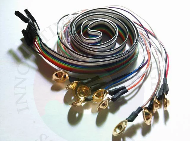 

The Gold Plated Disc Advanced EEG Brain Electrode Line Is Suitable for EEG Modules Such as OpenBCI/ThinkGear.