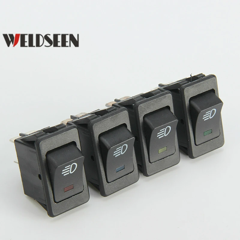 Fog Light Switch 12V 4Pins LED Car Truck Boat Red Yellow Blue Green White Lamp Rocker | Обустройство дома