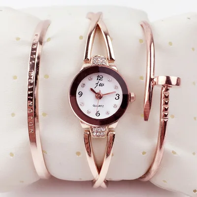 Часы женские кварцевые из нержавеющей стали с браслетом|mujer|mujer reloj |