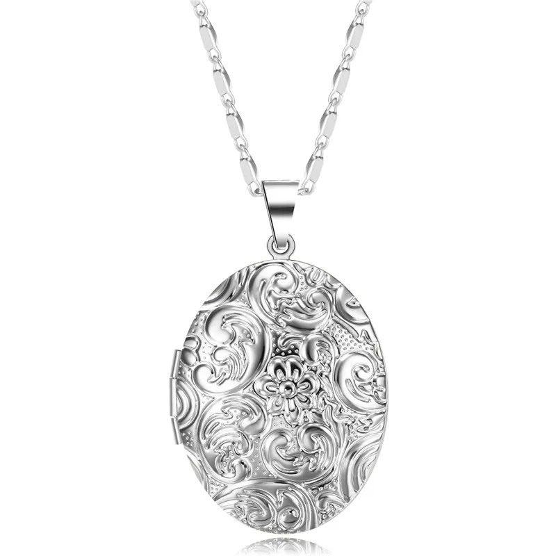 Эфиопская фоторамка на память медальон кулон ожерелье для женщин Серебряный цвет винтажная Ювелирная цепочка ожерелье s