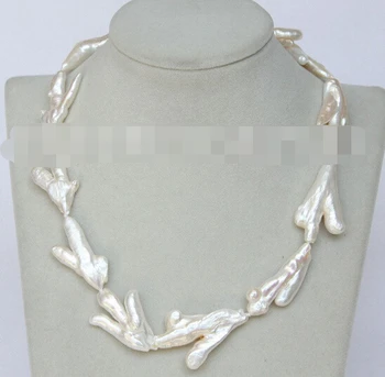 

ddh002068 Baroque big Claw white Reborn keshi pearls necklace
