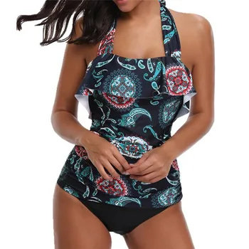 

Women Push-Up Steel Ring Padded Bra Beach Bikini Set Swimsuit Sexy Stripe Swimwear Z0419