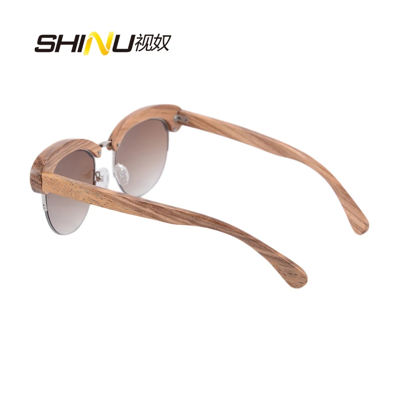 Солнцезащитные очки высокого качества, полуободок, круглые деревянные металлические солнцезащитные очки, индивидуальный дизайн, ce солнцезащитные очки, женские тени 6097