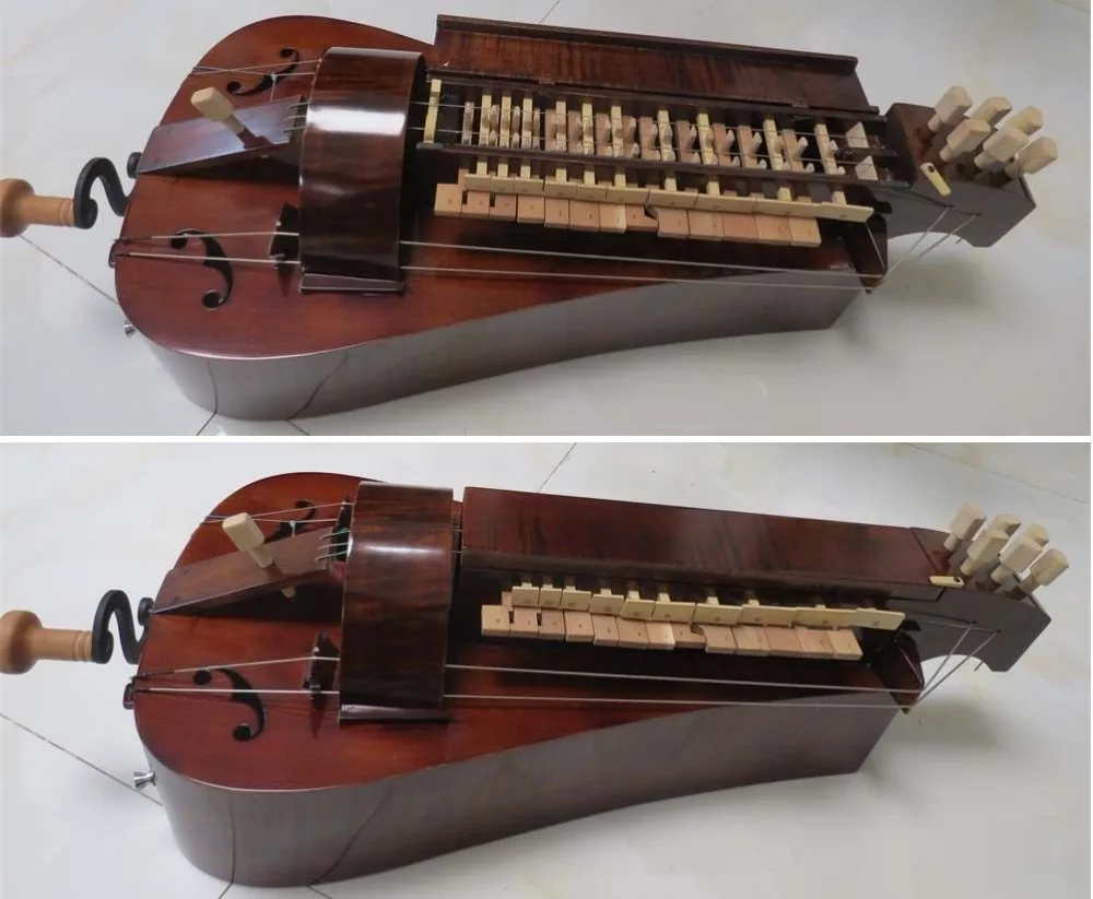 

Hand Made maple wood 6 strings 24 keys beautiful Hurdy Gurdy #2