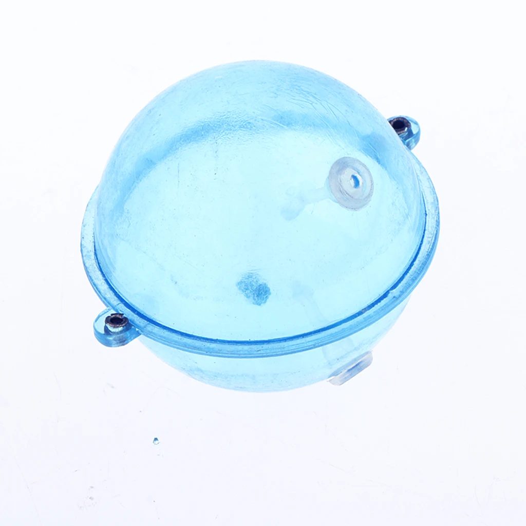 5pcs Fishing Float ABS Plastic Balls Water Ball Bubble Floats Clear Round Fishing Bobber Buoy Airlock Strike Indicators Blue