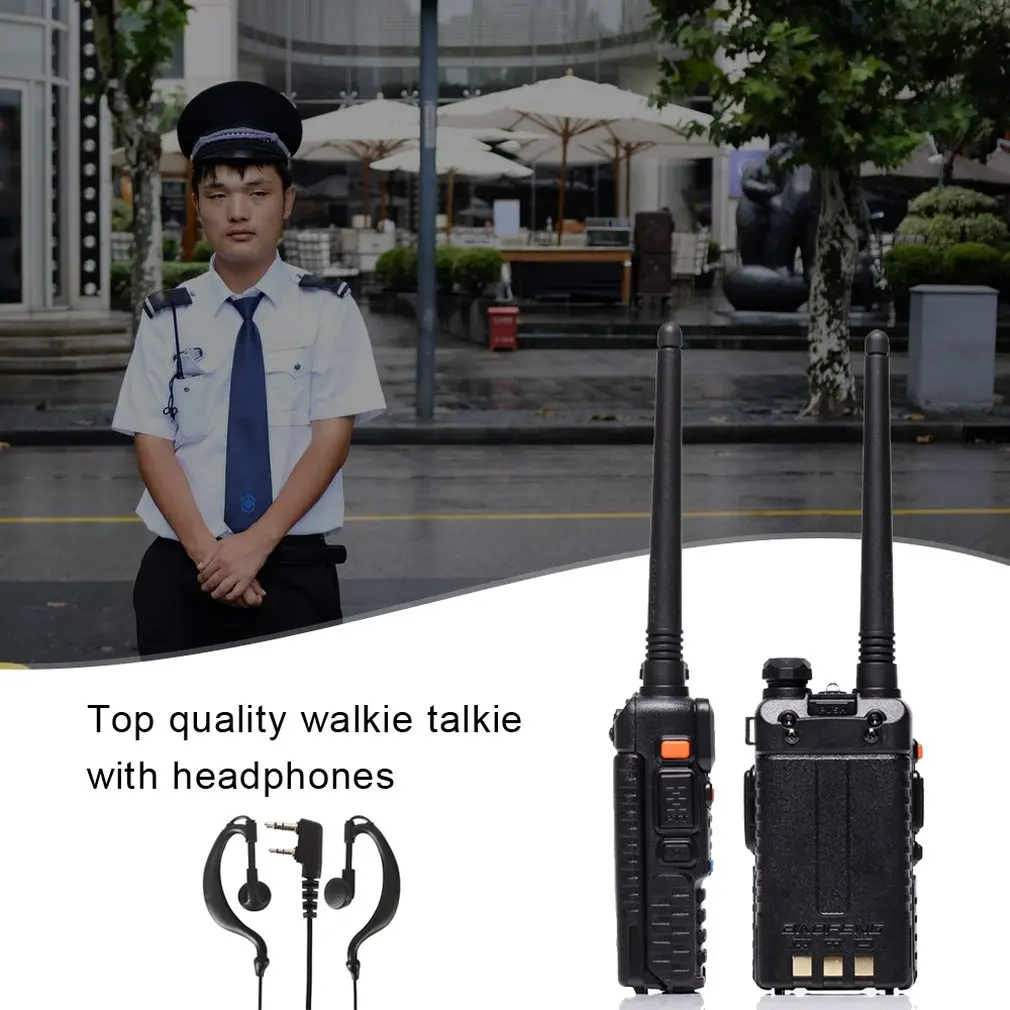 Baofeng BF-F8 + усовершенствованное Новое иди и болтай Walkie Talkie “иди и полиция двухстороннее радио pofung F8 + 5 Вт UHF VHF двухполосный наружного длинного