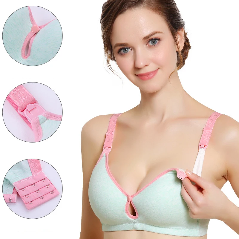 High Quality Maternal Breastfeeding Bra Essential Cotton Nursing Bra Gather Prevent Sagging Maternity Bra Underwear