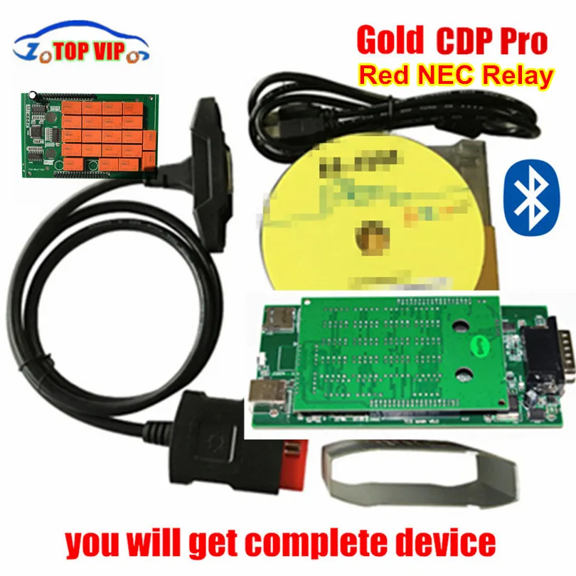 

Good quality New Design Gold TCS CDP + 2016.00 TCS CDP NO Bluetooth NEW VCI Auto OBD Scanner For CAR/TRUCK Generic 3 in 1