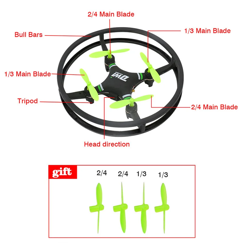 Мини Дрон Радиоуправляемый квадрокоптер нано дроны Карманный Дрон чехол вертолет 2,4 ГГц подарок для детей игрушки Dwi dobellin D1