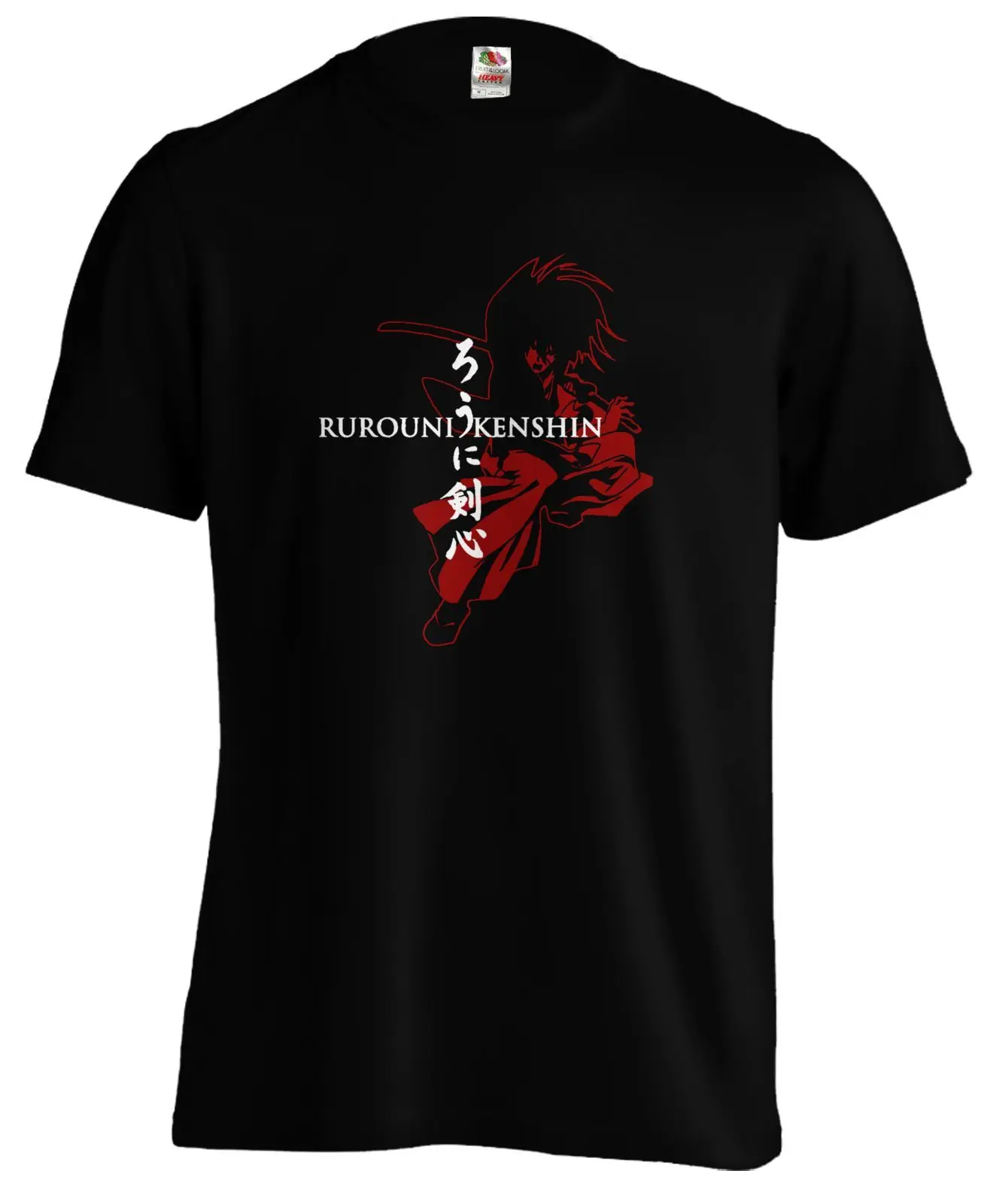 Бродяга Кэнсин Классическая Shounen футболка аниме Kenshin Himura крутая Повседневная для