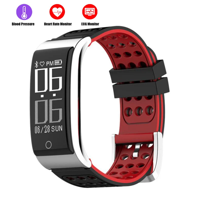 

RUIJIE E09 Smart Bracelet ECG+PPG Blood Pressure Pedometer Heart Rate Monitoring Fitness Tracker Smart Band Dual Color Strap