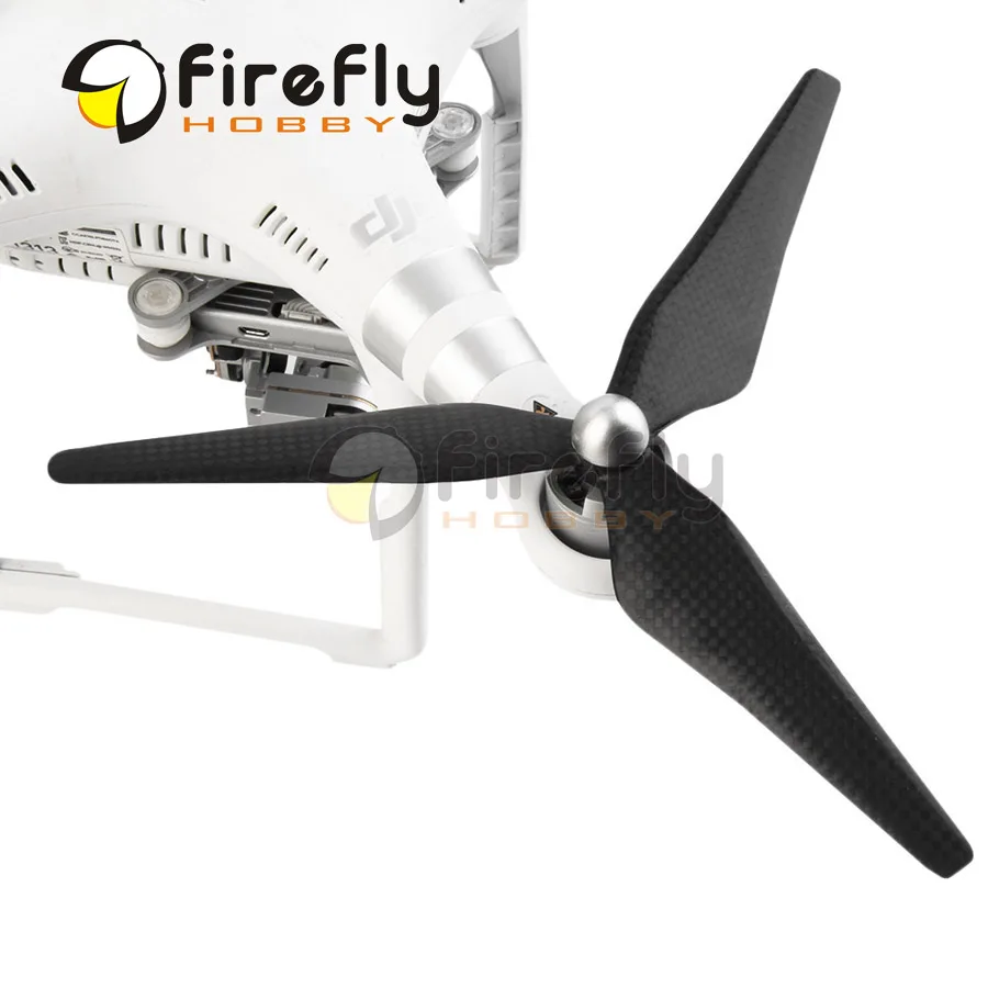 

1 Pair 9450 Carbon Fiber Propellers Self-tighten 3-blade Props for DJI Phantom 3 2 Drone