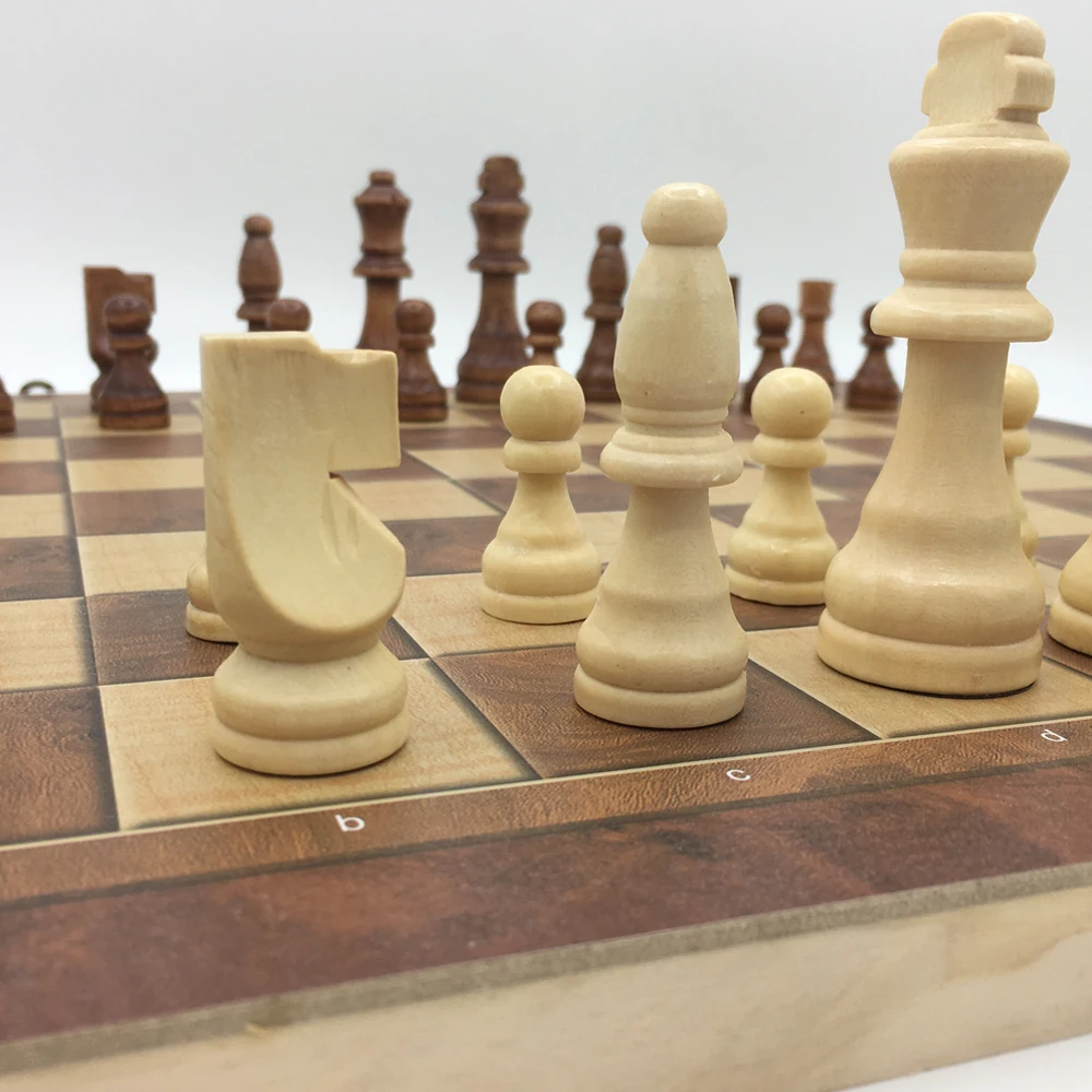 Большие шахматные наборы, нарды, шашки и шахматы 3 в 1 деревянные сделанные без магнитной доски Размер 43,5 см x 43,5 см развлечения