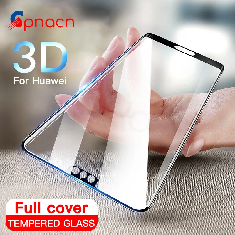 

GPNACN 3D Full Cover Tempered Glass For Huawei P20 Pro P10 Lite Plus Screen Protector For Huawei P9 Lite Plus Protective Glass