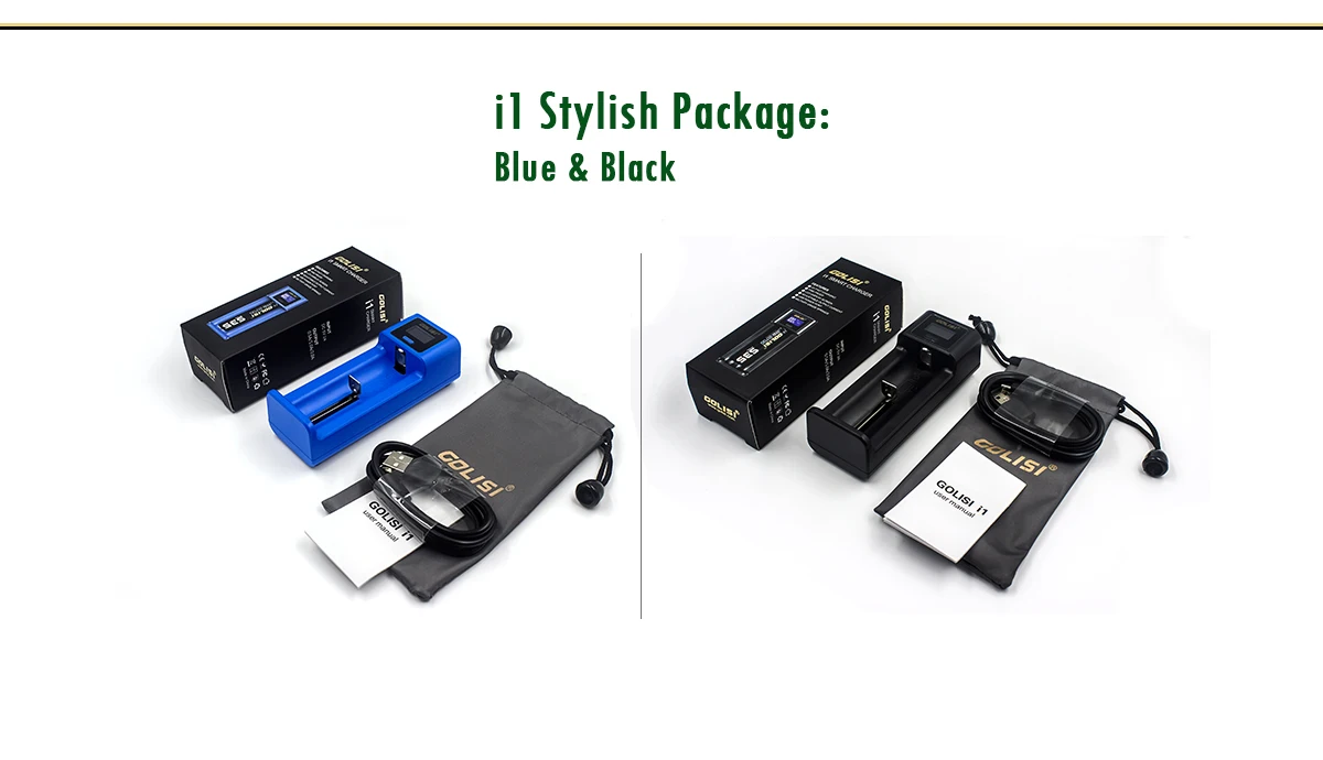 Golisi I1 LCD Display USB Port Lite Battery Charger for Li-ion/Ni-mh/Ni-cd Battery Single Slot