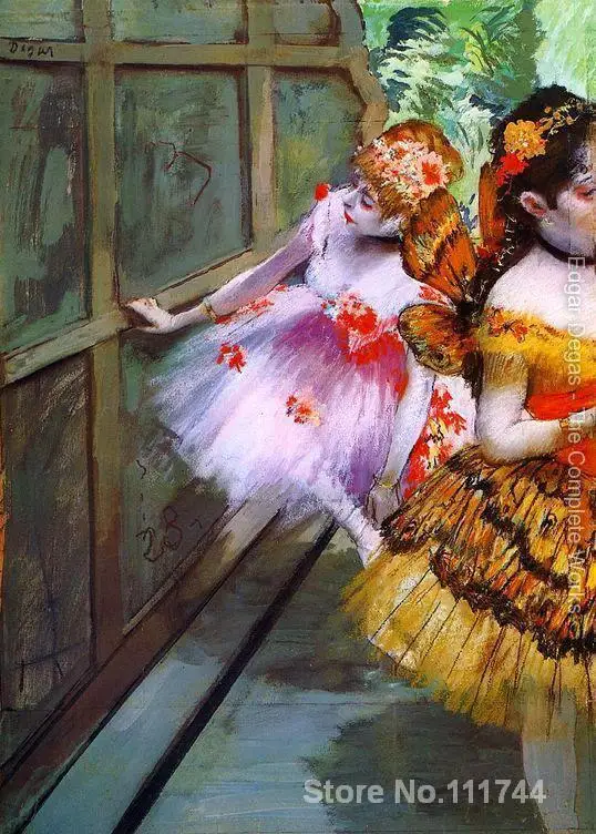 

ballerina Oil Painting Ballet Dancers in Butterfly Costumes by Edgar Degas Canvas Reproduction Handmade High quality