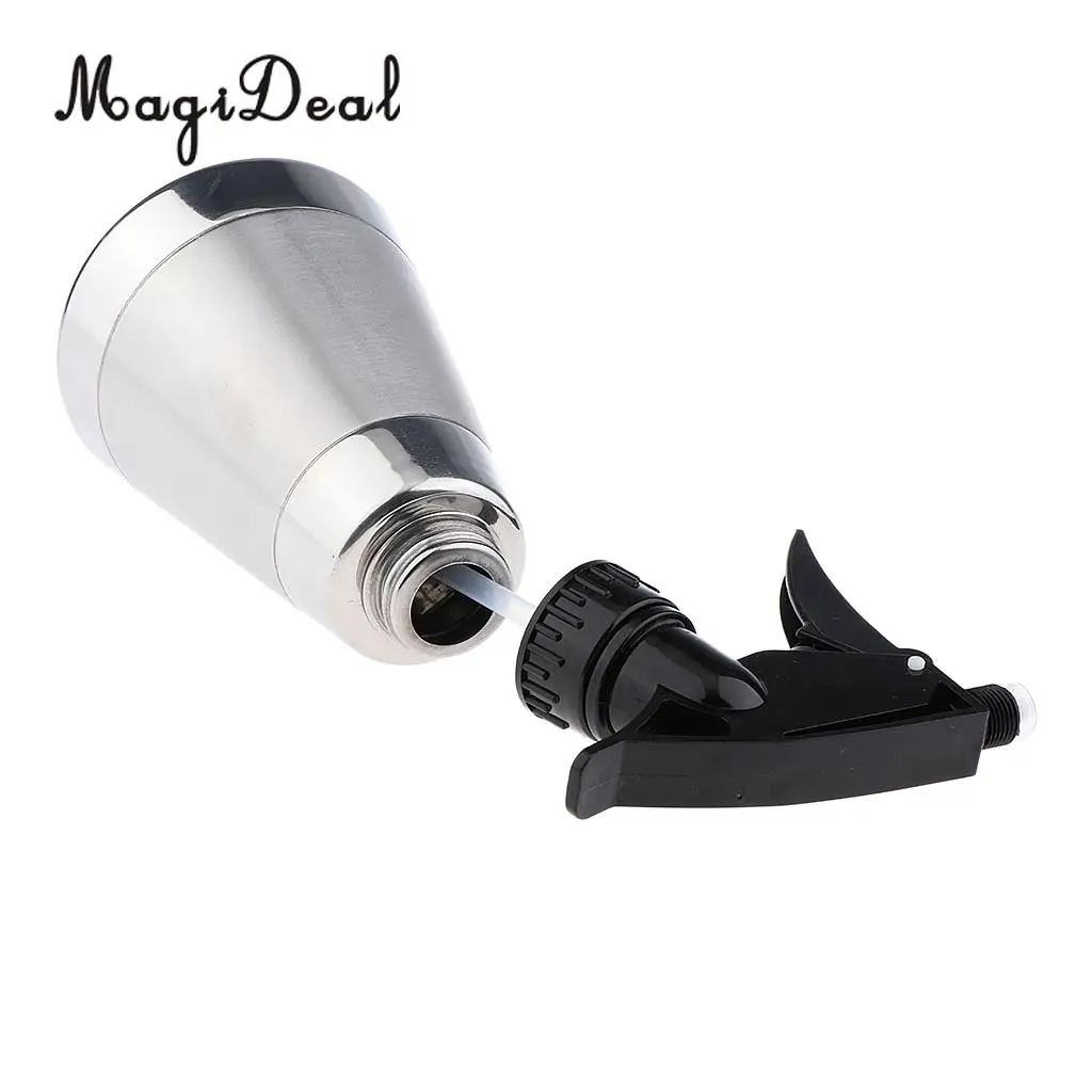 Kesoto 300ml Stainless Steel Empty Fine Mist Trigger Spray Bottle for Hair Salon Hairdressing