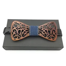 Лидер продаж формальный коммерческий деревянный галстук мужской сплошной Цвет брак Галстуки для Для мужчин бабочка галстук дерево галстук-бабочка gravatas