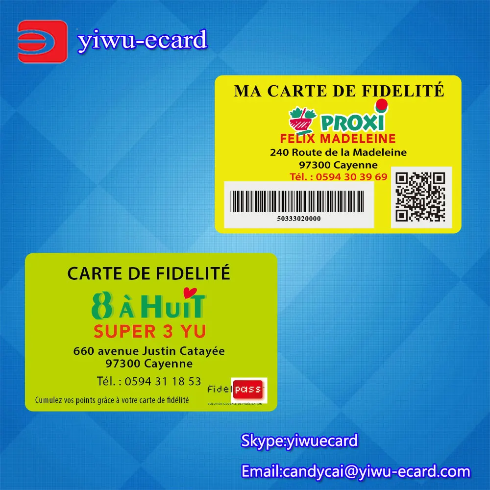 Credit card size 85.5*54MM dimension customized membership card PVC card with barcode and QR code