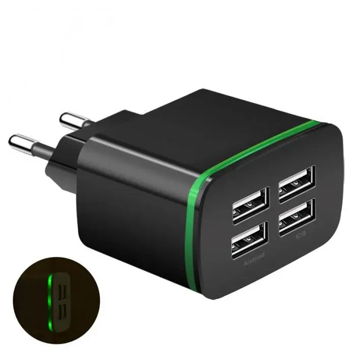 Европейский стандарт 5 V/4A двойной порт USB адаптер, быстрая зарядка зарядное устройство для смартфона GT66