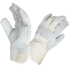 Коровьей Холст долг сварки перчатки высокого Температура защитить руки короткие проекты защитные перчатки