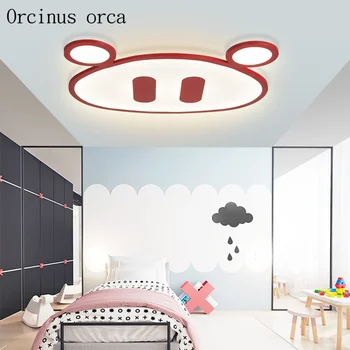 

Nordic modern simple pink LED ceiling lamp girl bedroom children's room lamp creative cartoon pig nose ceiling lamp