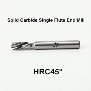 

D3.5x10xD6x50Lx1T HRC45 Solid Carbide Single Flute Straight Shank End Mill for Universal Machining