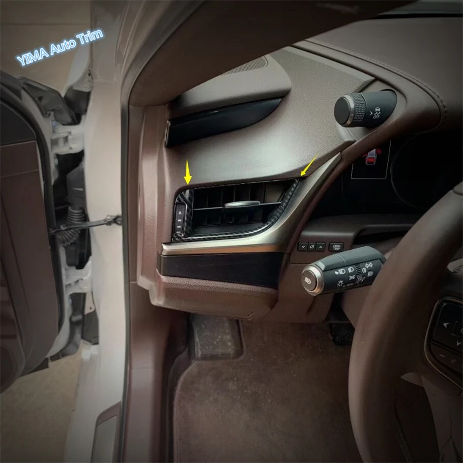 

Lapetus Side Air Conditioning AC Outlet Vent Frame Cover Trim 2 Pcs For Lexus ES 2018 2019 ABS Carbon Fiber Look / Car Styling