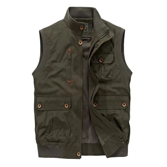 AFS JEEP Brand Military Men Vest Cotton Climbing Hiking Travel Cargo