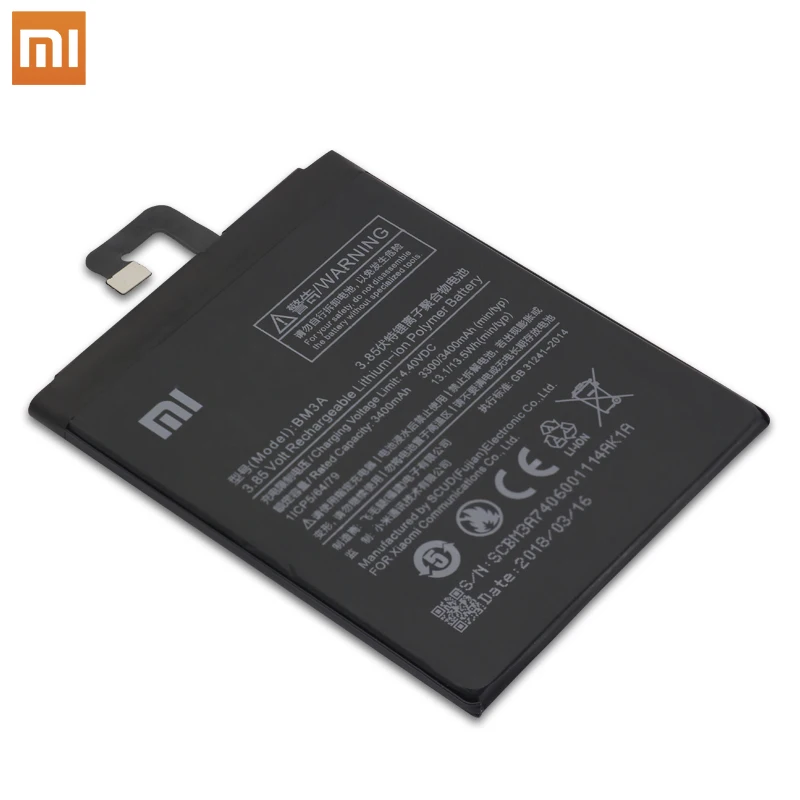 Xiao Mi Original Phone Battery BM3A For Xiaomi Note 3 Replacement Battery  3300mAh High Capacity Phone Batteries+Tools